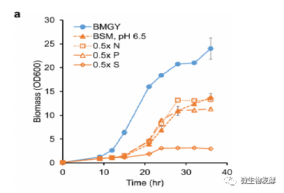 無機(jī)鹽培養(yǎng)基和復(fù)合培養(yǎng)基對(duì)畢赤酵母生長(zhǎng)的影響