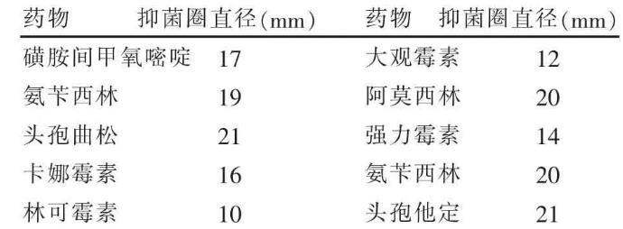 羊致病性鏈球菌病對孢他定、磺胺間甲氧嘧啶5種藥物高度敏感性研究